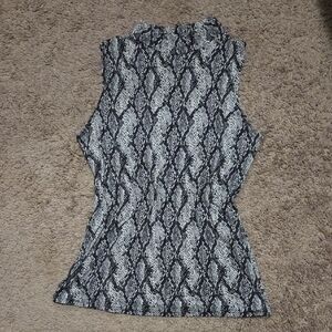 Black and Gray Snake Print Soft Tank Top